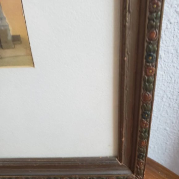 Late 1800s era print framed in a wood glass frame - Picture 4 of 8